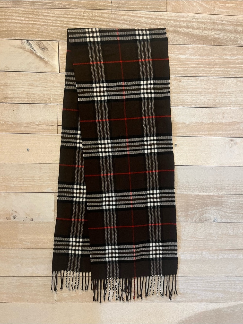 Italian Cashmere Blend Plaid Men’s Scarf